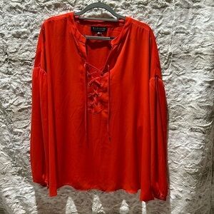 Eloquii Lace Up Blouse NWT